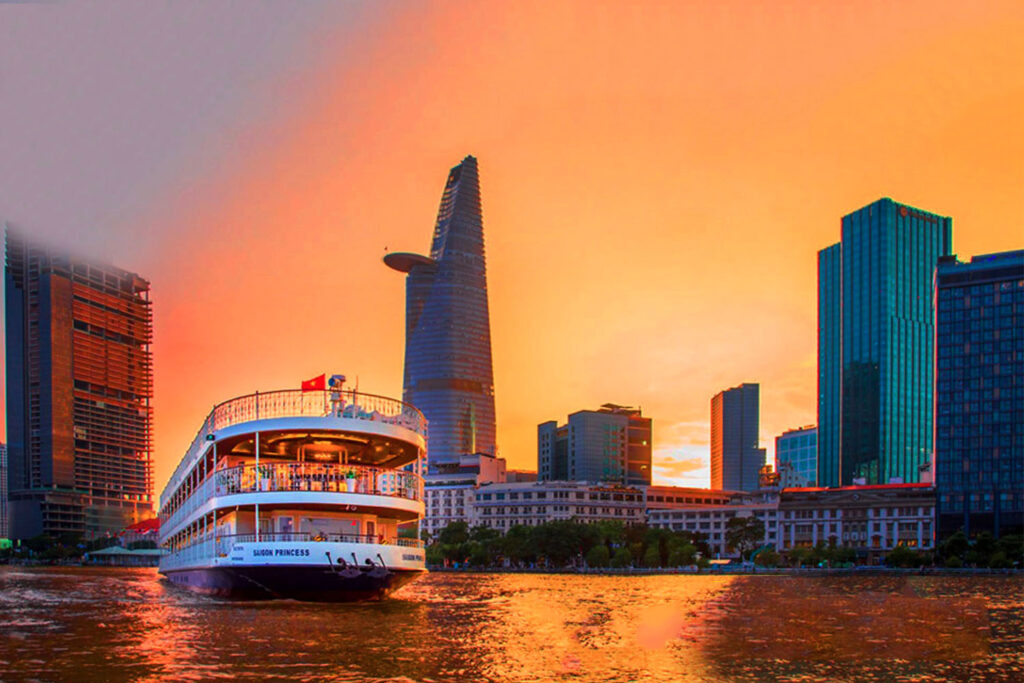 Sunset canapés on luxury Yatch